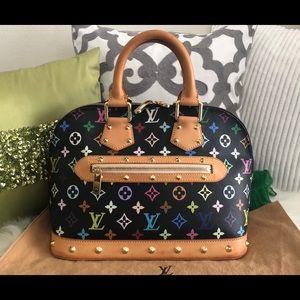 AUTHENTIC LOUIS VUITTON Multicolor ALMA Noir
